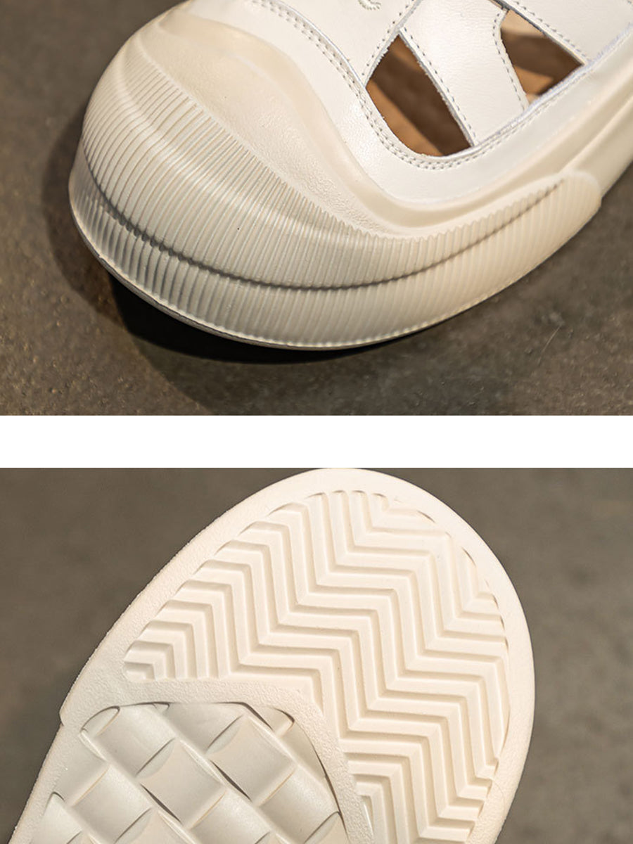 Nicholai | Casual Sommer Leder Sandalen mit Ausgeschnittenem Design