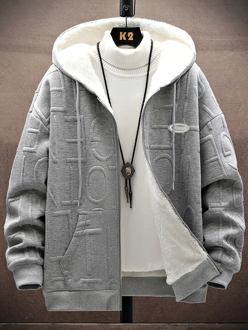 Polu | Polyester Fleece-gefütterte Kapuzenjacke mit Spandex