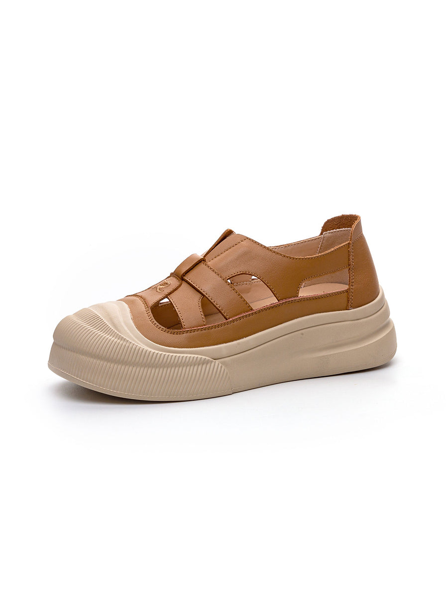 Nicholai | Casual Sommer Leder Sandalen mit Ausgeschnittenem Design