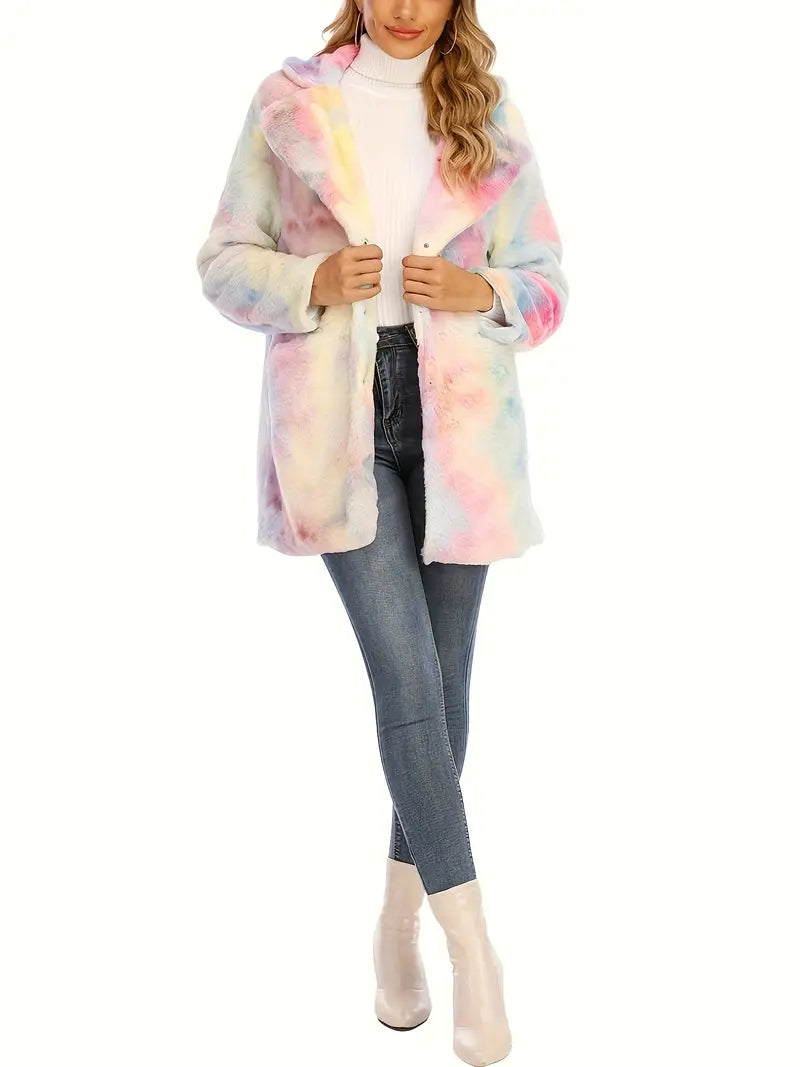Plush | Weicher Plüsch Teddy Mantel Loose Fit Langarm Winter