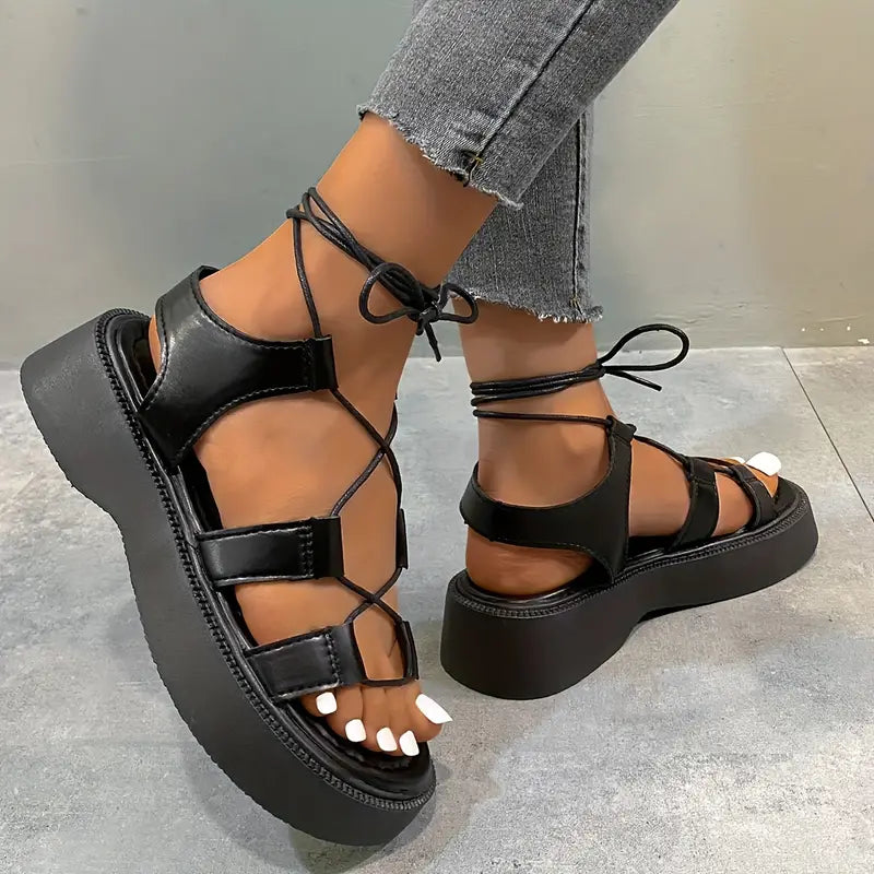 Patrise | Komfort-Plattform-Schuhe mit Kreuzmuster