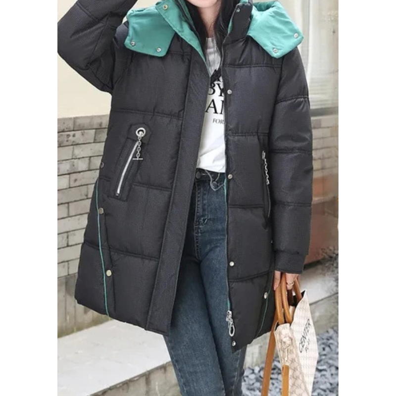 Tea | Wintermantel für Damen mit Steppdesign, Kapuze und Reißverschlusstaschen