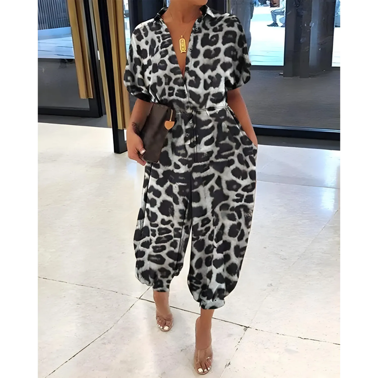 Rochelle | Vintage-Charme Jumpsuit aus Baumwollmischung in verschiedenen Farben