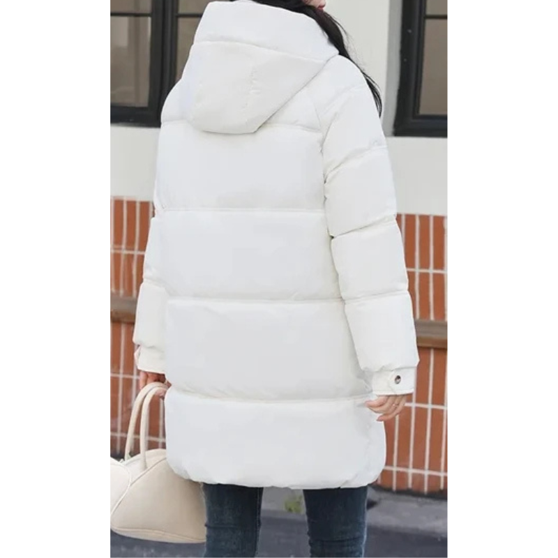 Tea | Wintermantel für Damen mit Steppdesign, Kapuze und Reißverschlusstaschen