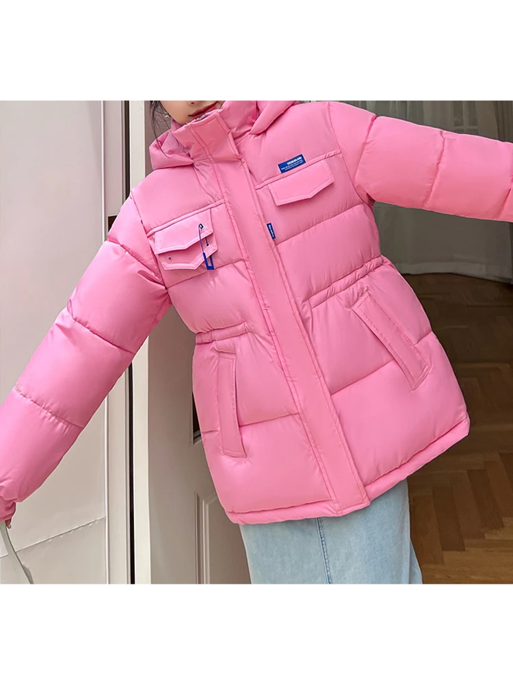 Thyst | Oversized Winter-Daunenjacke für Damen im Parka-Stil mit Kapuze und Reißverschluss