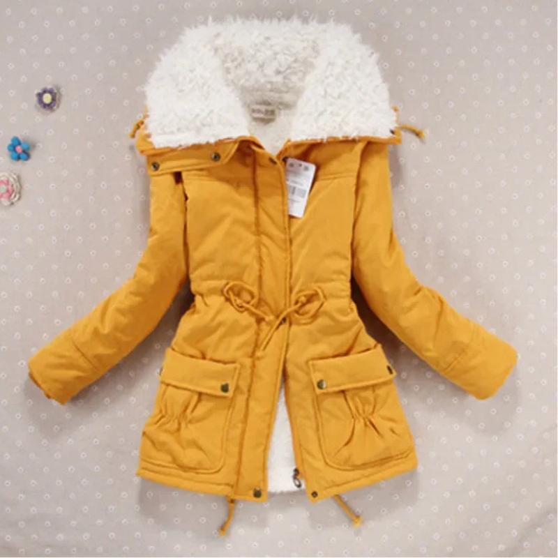 Zenovya | Winterparka für Damen mit Kapuze, Kordelzug und Polar-Fütterung, Elegant und Leicht