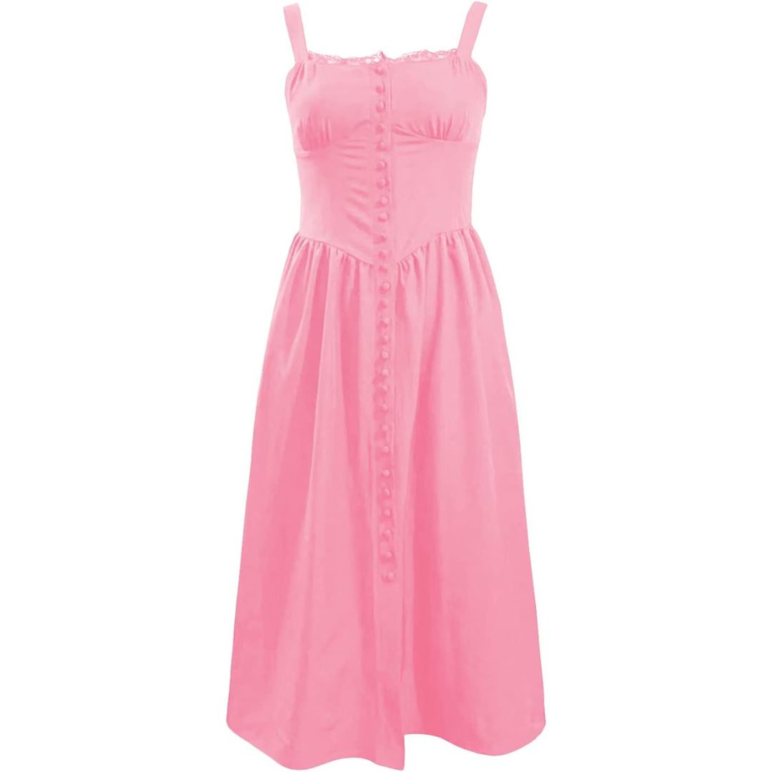 Eya | Schwarzes Midi-Sommerkleid