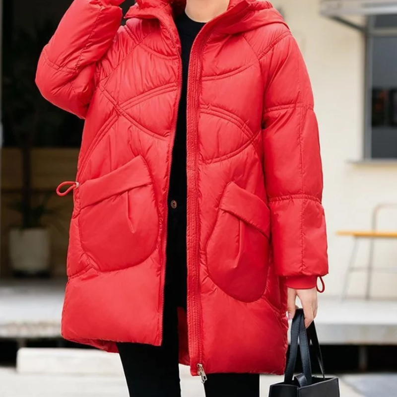 Soleane | Wintermantel für Damen mit Stehkragen und Reißverschluss, großen Taschen