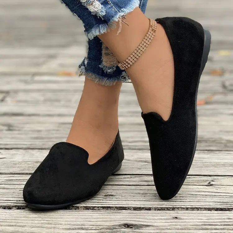 Pax | Bequeme Slip-On Flache Schuhe mit Spitzem Zehenbereich