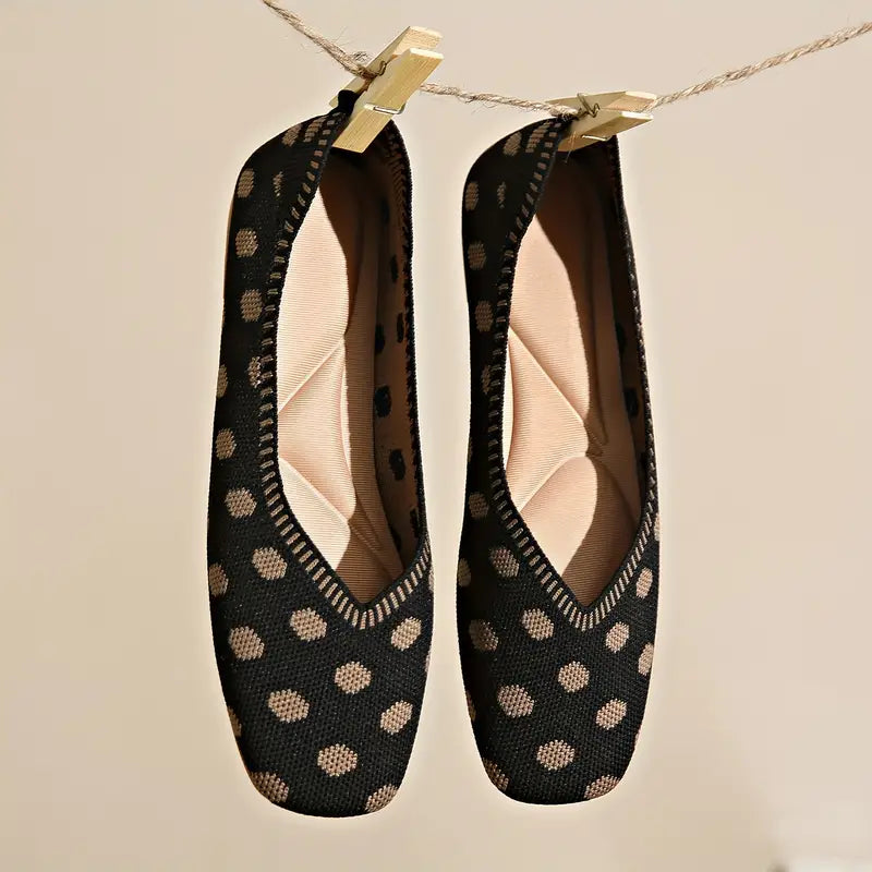 Persephone | Leichte Ballett-Flats mit Tupfenmuster