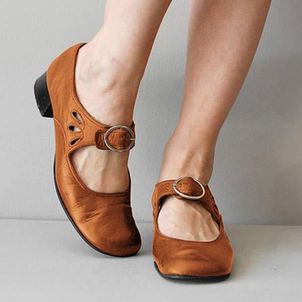Beatrice | Keilsandalen aus leder mit orthopädische schnalle