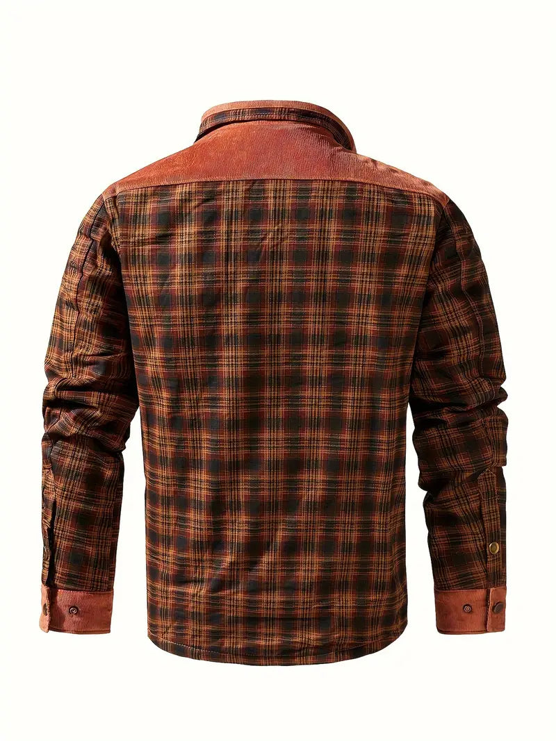 Rero | Herren Retro-Karohemd mit Fleece-Futter – Warmer Freizeitmantel
