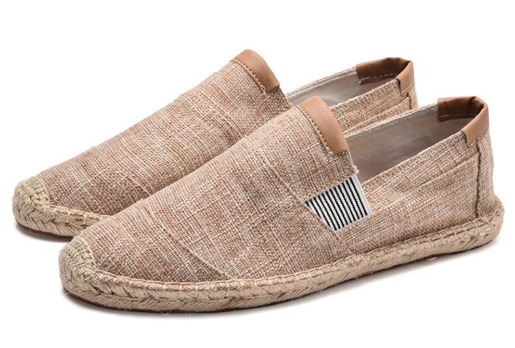 Frederica - Stilvolle handgemachte Leinwandstrohschuhe - Sommer-Chic