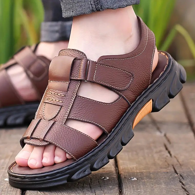 Theo | Offene Zehe Atmungsaktive Sandalen aus Rindsleder