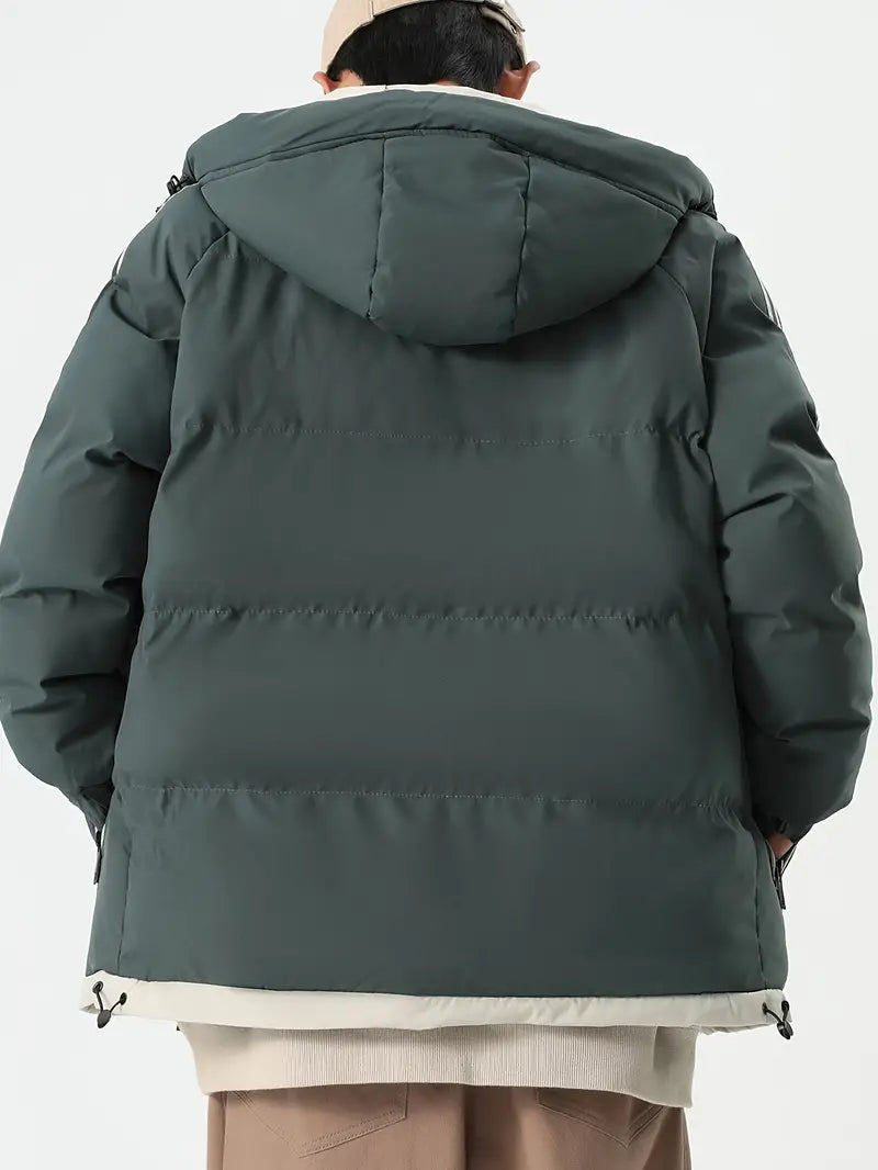 Iren | Herren Wintermantel aus verdickter Baumwolle, Iron Mongol OBM, mit Kapuze, warm