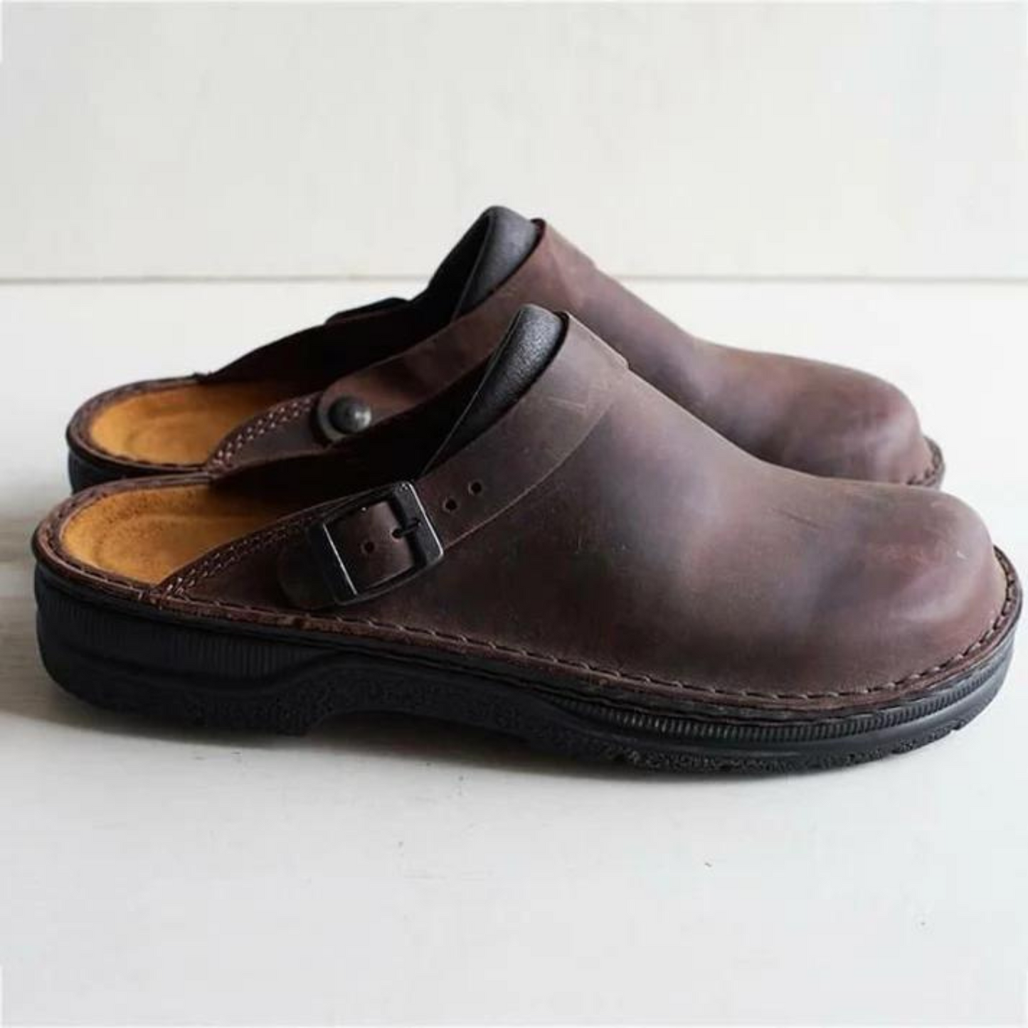 Xanthina | Sommer Herren-Pantoffeln PU-Leder