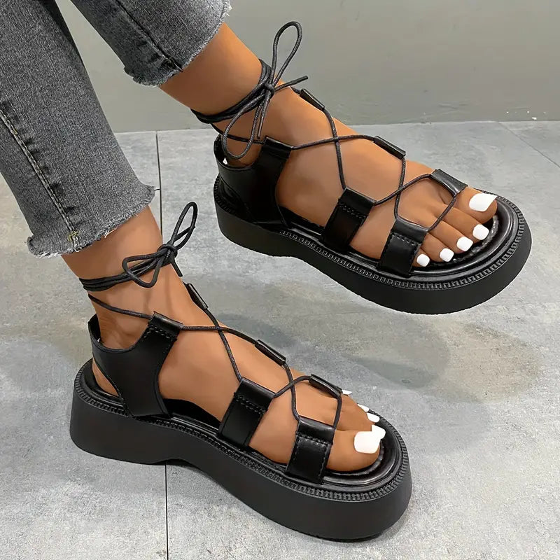 Patrise | Komfort-Plattform-Schuhe mit Kreuzmuster