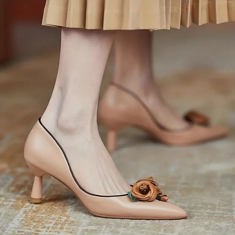 Peyton | Stöckelschuhe mit Blumendekor