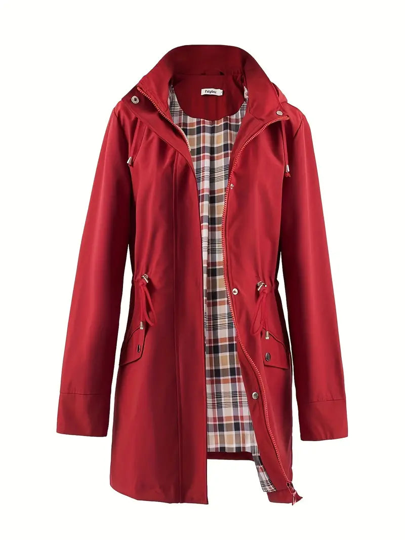 Lassi | Lässige Kapuzenjacke mit Reißverschluss und verstellbarer Taille für kaltes Wetter