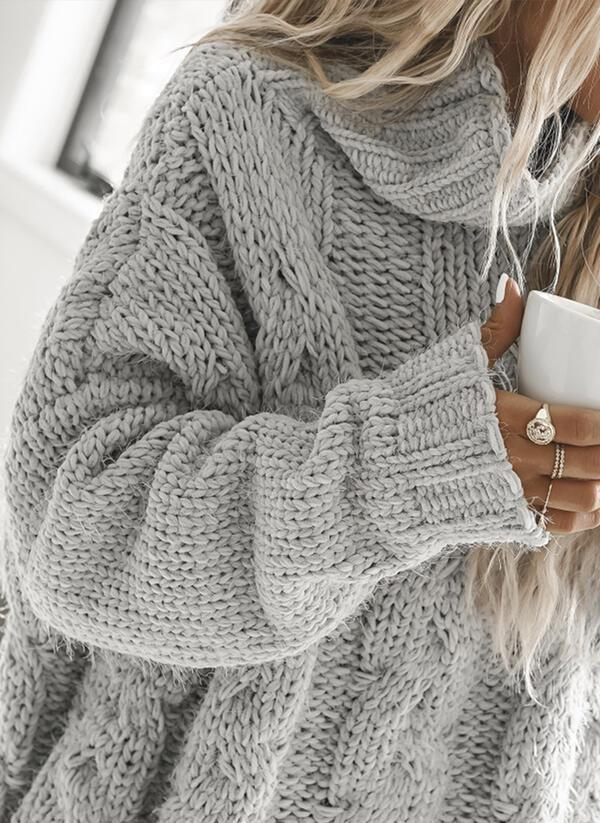 Yael | Oversized-Pullover mit hohem Ausschnitt