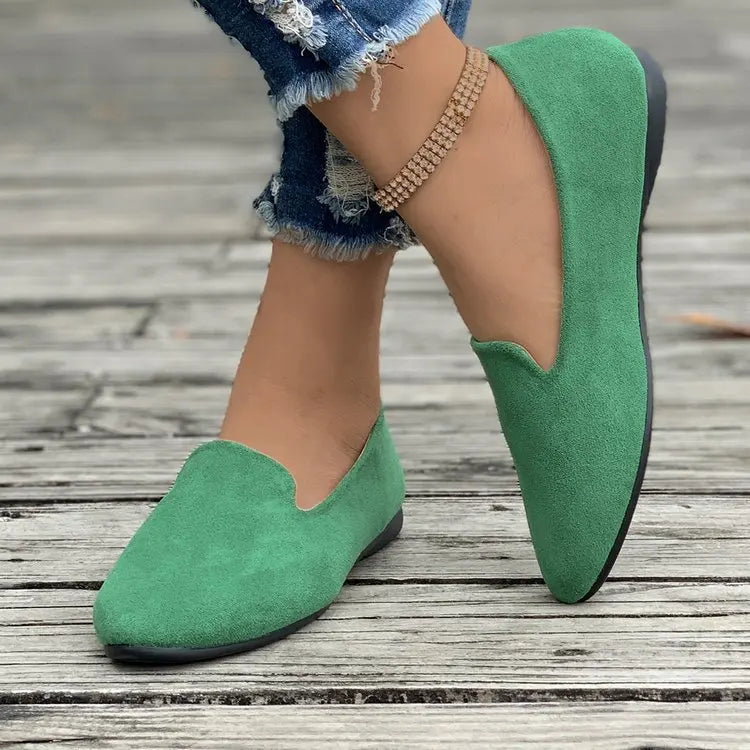Pax | Bequeme Slip-On Flache Schuhe mit Spitzem Zehenbereich
