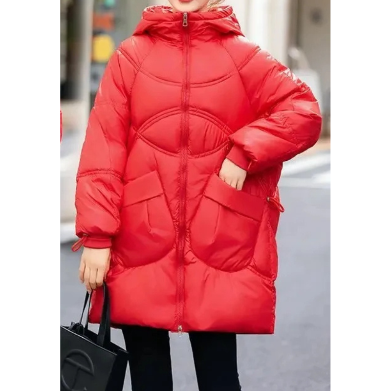 Soleane | Wintermantel für Damen mit Stehkragen und Reißverschluss, großen Taschen