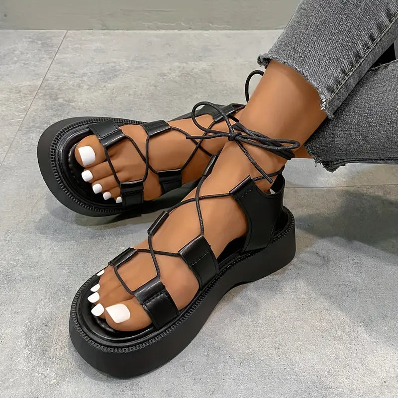 Patrise | Komfort-Plattform-Schuhe mit Kreuzmuster
