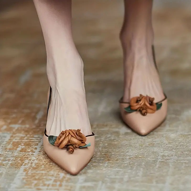 Peyton | Stöckelschuhe mit Blumendekor