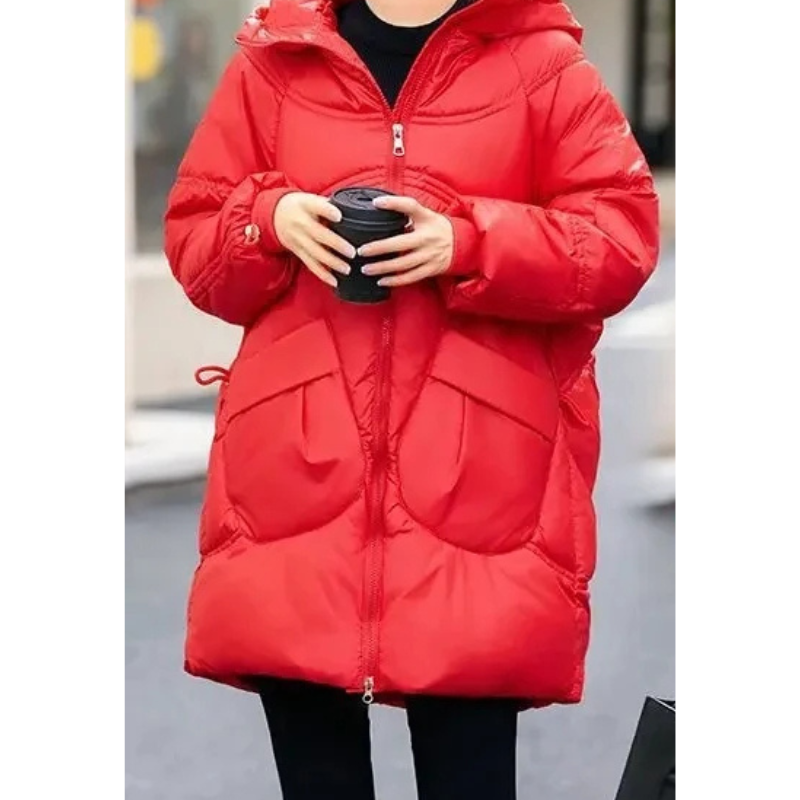 Soleane | Wintermantel für Damen mit Stehkragen und Reißverschluss, großen Taschen
