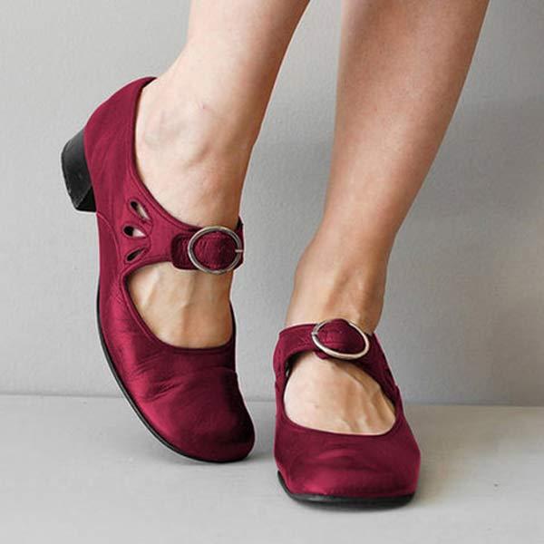 Beatrice | Keilsandalen aus leder mit orthopädische schnalle