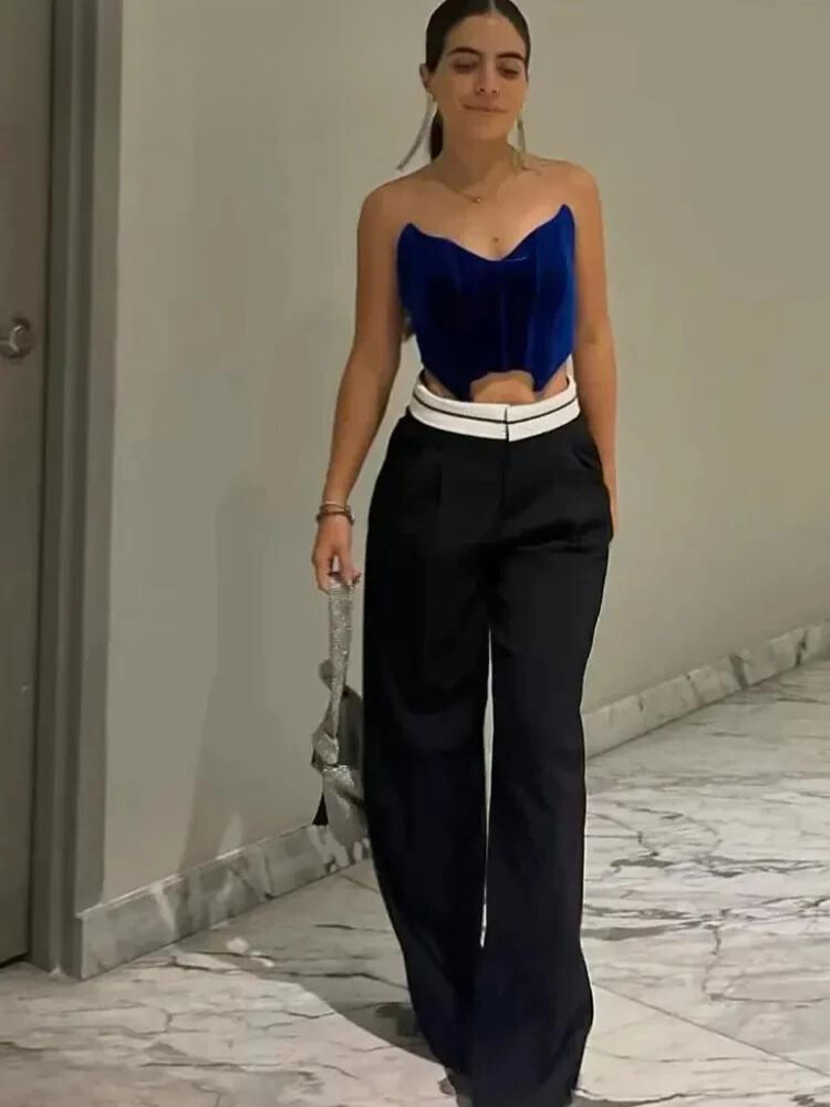 Jordyn | Trendige schwarze Modehose