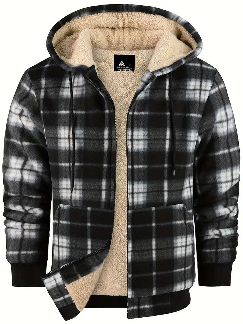 Fleso | Herren Fleecejacke – Casual, Einfarbig, Warm für Herbst/Winter