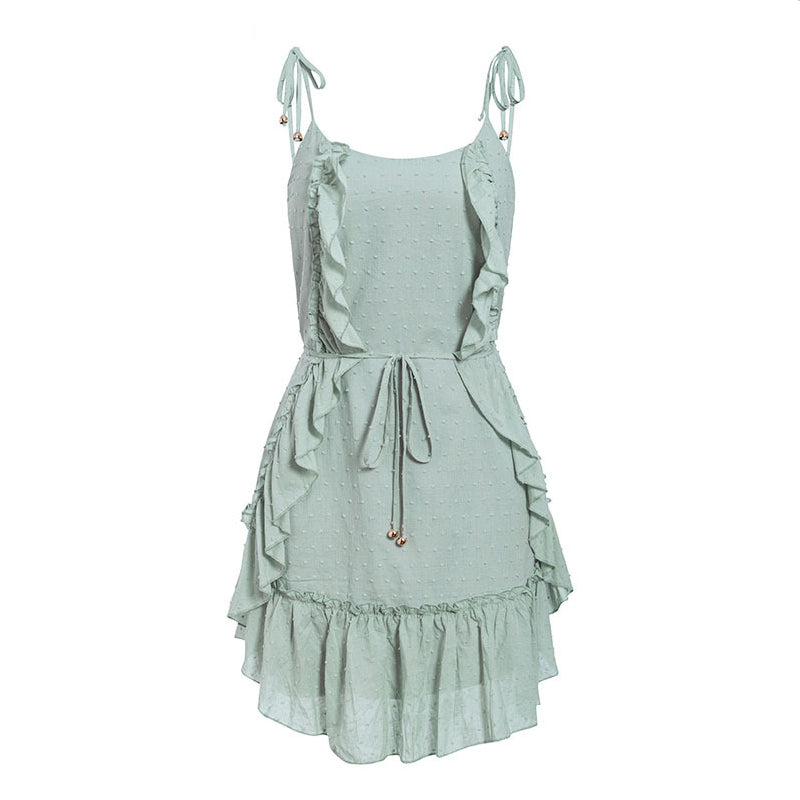 Thane | Atemberaubendes gerafftes Gürtelkleid im Sommer-Chic