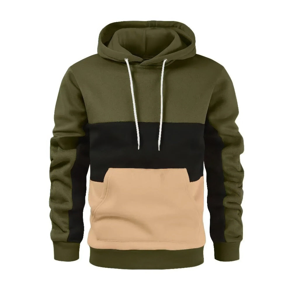 Teri | Herren Freizeit Fleece Patchwork Hoodie