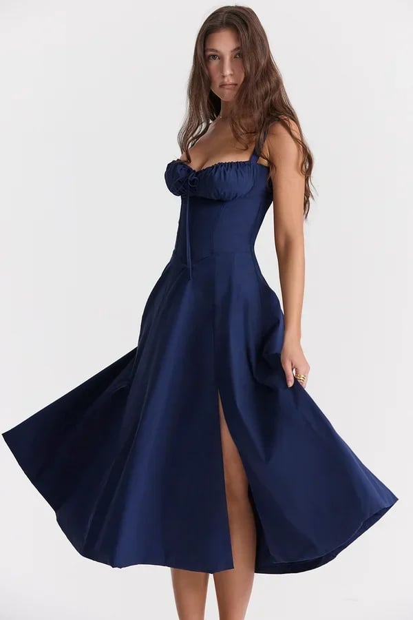 Carmen | Bequemes Bustier-Sommerkleid mit Blumendruck