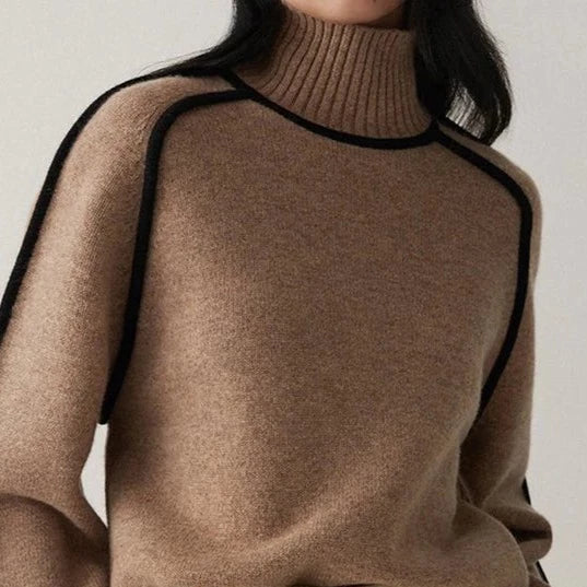 Rovie | Eleganter Sweater mit hohem Kragen