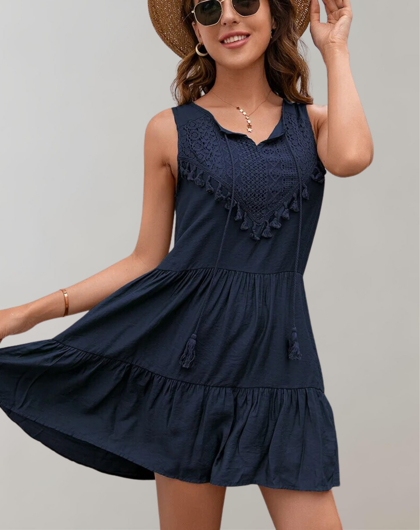 Tavi | Stilvolles Sommerkleid mit Quasten für Damen