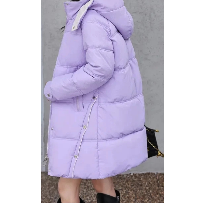 Tea | Wintermantel für Damen mit Steppdesign, Kapuze und Reißverschlusstaschen