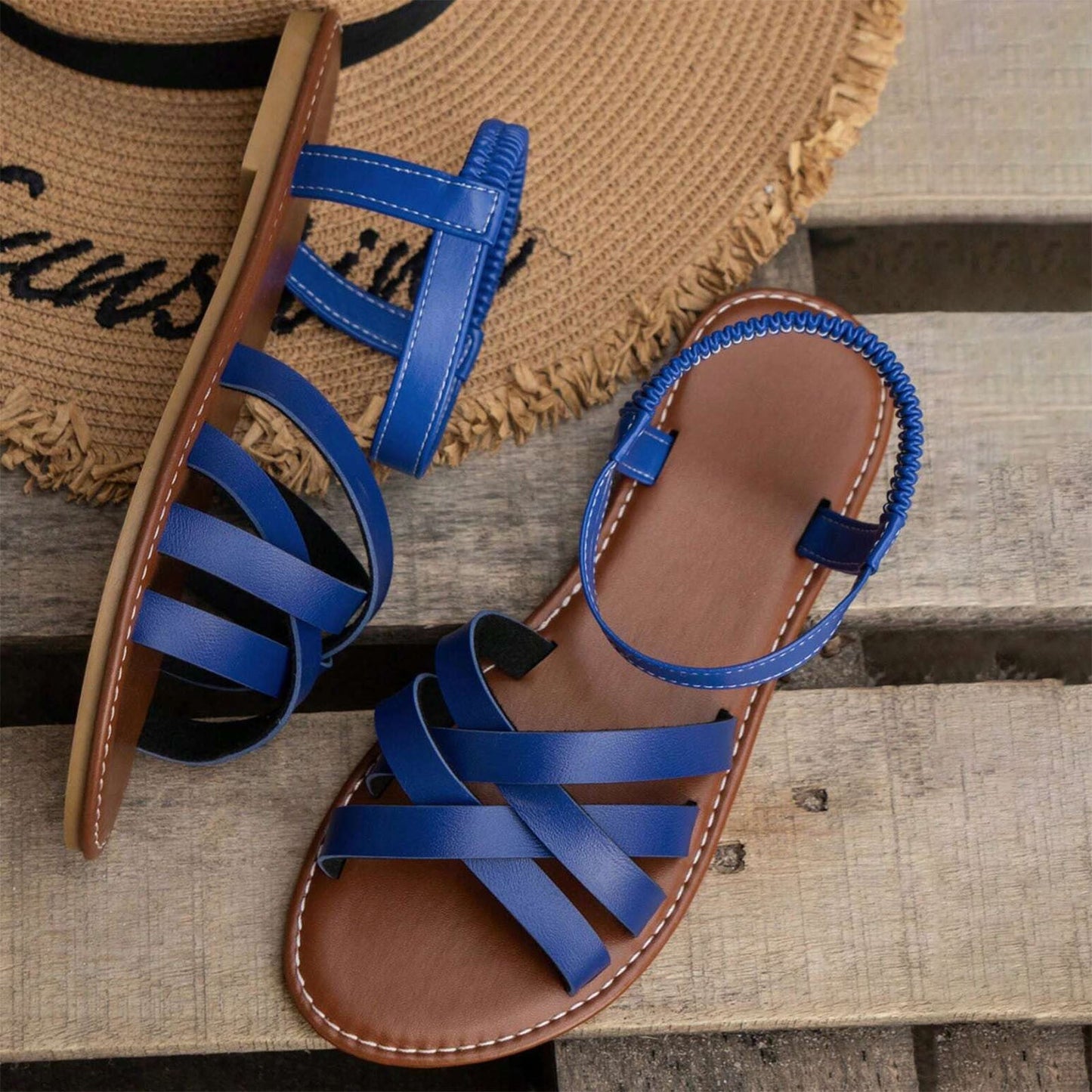 Danielle - Sommerliche Sandalen mit überkreuzten Bändern