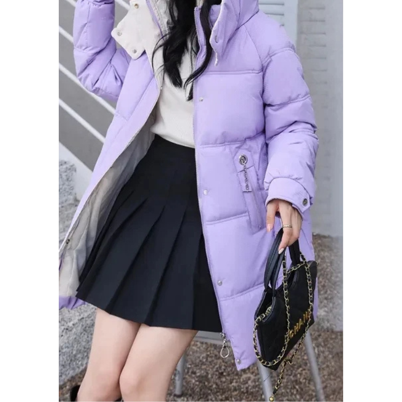 Tea | Wintermantel für Damen mit Steppdesign, Kapuze und Reißverschlusstaschen