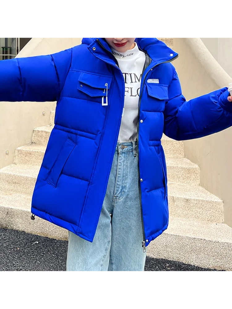 Thyst | Oversized Winter-Daunenjacke für Damen im Parka-Stil mit Kapuze und Reißverschluss
