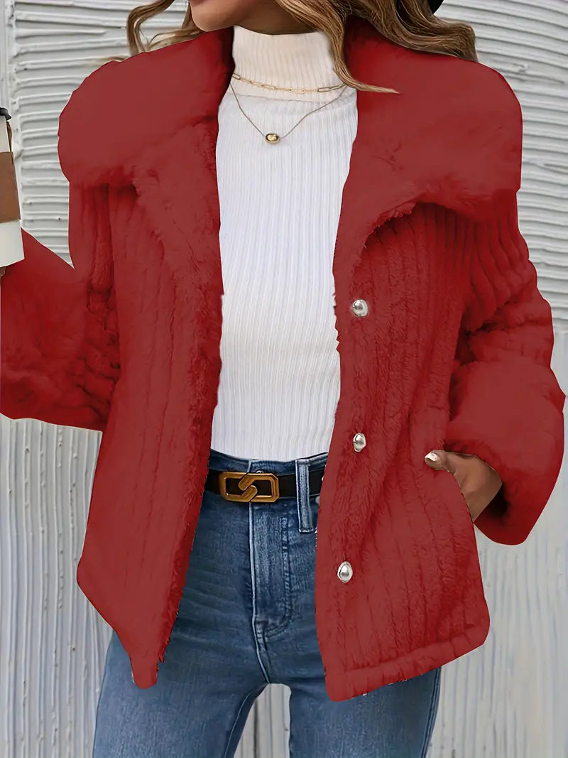 Inesi | Weicher Teddymantel im klassischen Langarmdesign für kühle Tage