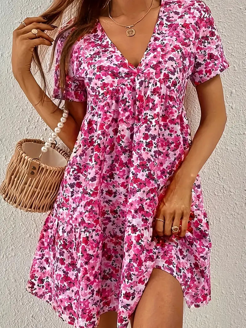 Vera | A-Linien-Kleid mit Blumenmuster