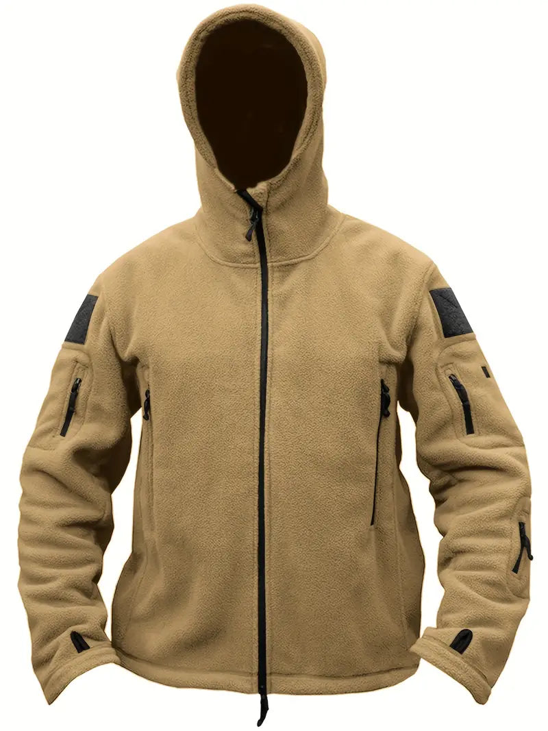 Braun | Winterjacke für Herren Fleece Gefüttert Winddicht