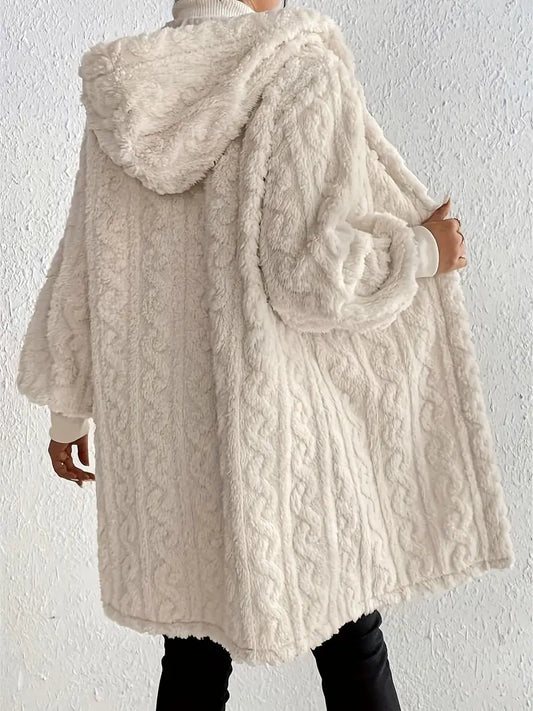 Offene | Klassische offene Teddyjacke – gemütlicher einfarbiger Winter