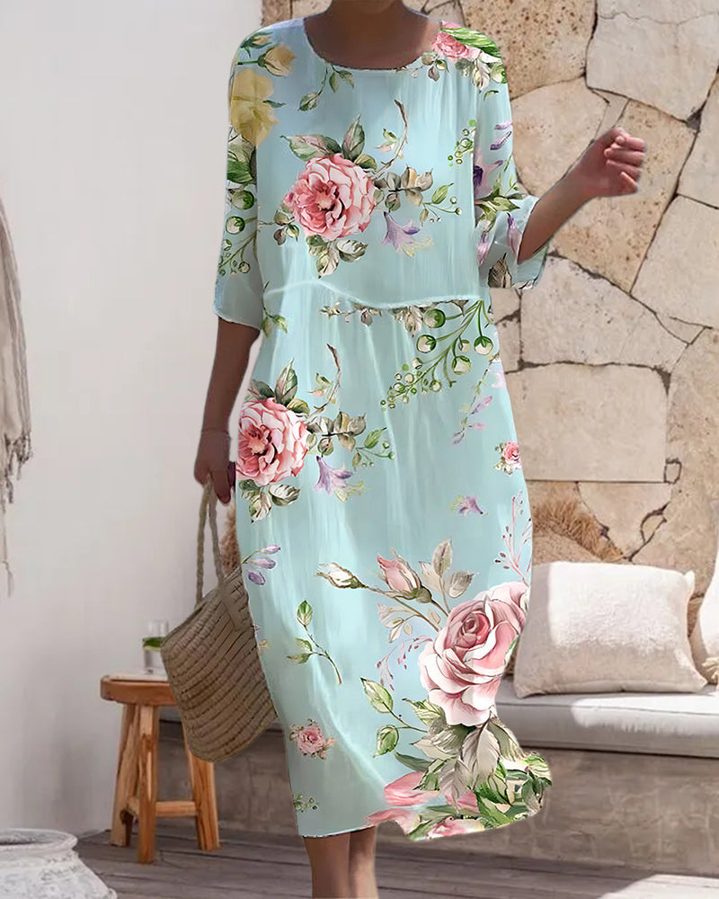 Winslow | Elegantes geblumtes Kleid für Damen