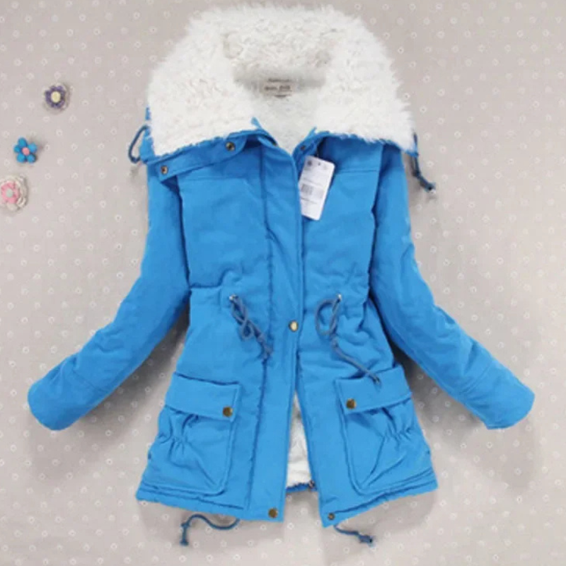 Zenovya | Winterparka für Damen mit Kapuze, Kordelzug und Polar-Fütterung, Elegant und Leicht