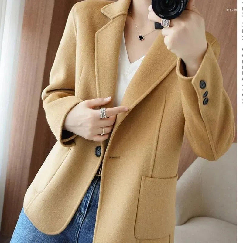 Tiberius | Herbst- und Winterverdickter Tweed Damen Blazer