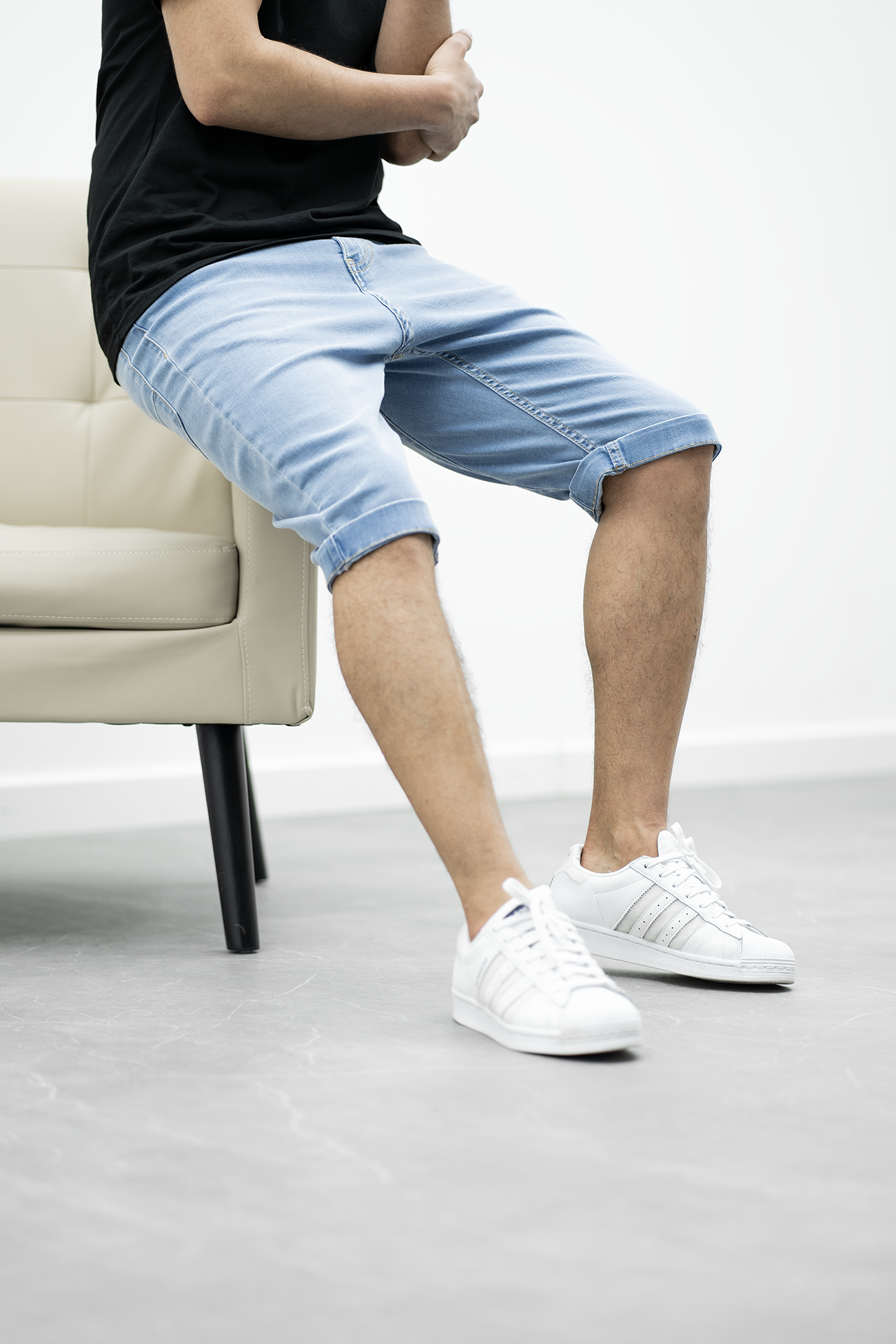 Mio | Herren Lang-Bermuda Shorts Jeans