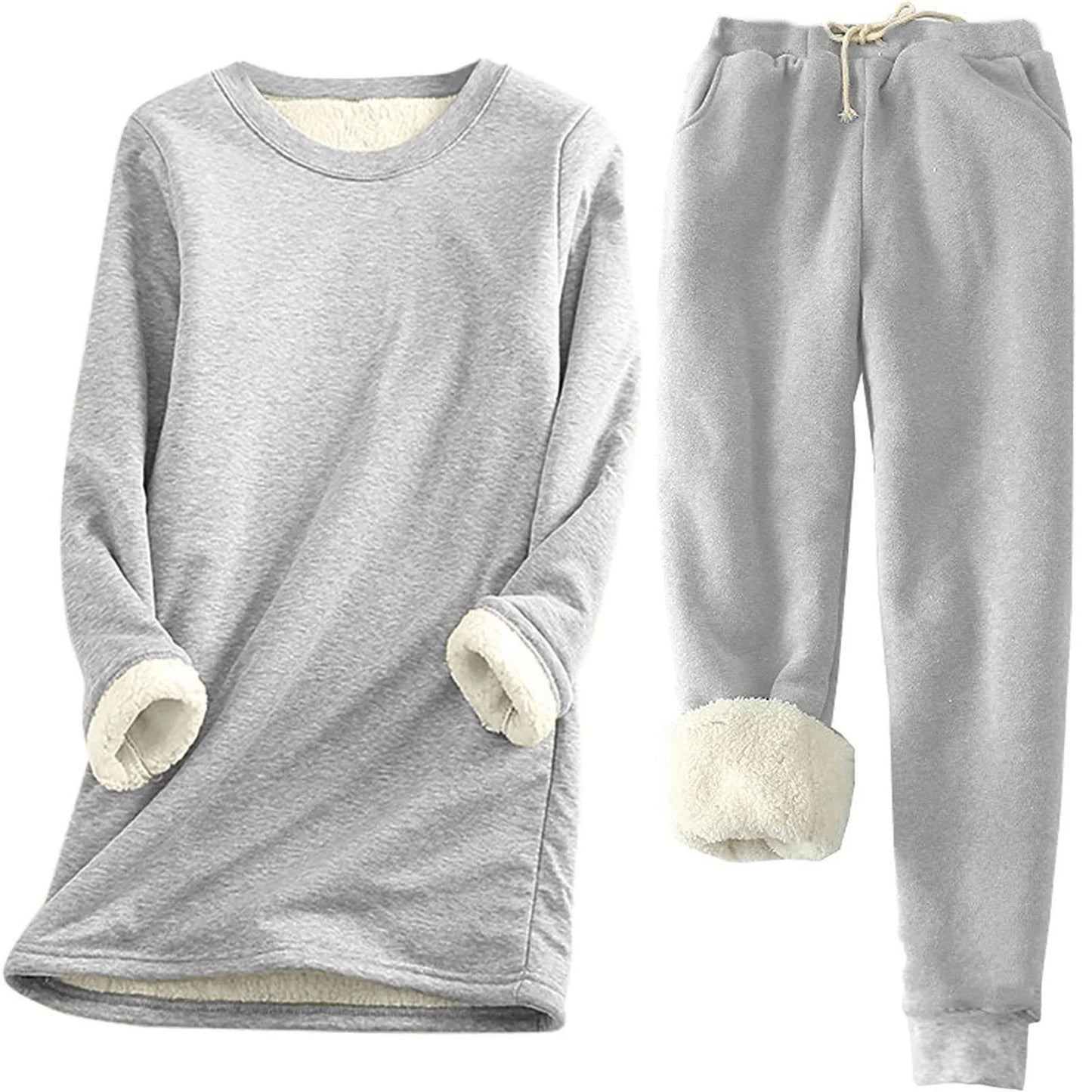 Leyliana | Thermo-Set Einfarbig – Warmer Zweiteiler für Damen